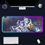 Miku Hatsune Luminous Desktop Mouse Pad