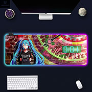 Miku Hatsune Luminous Desktop Mouse Pad
