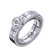 Sharingan 925 Silver Spin Ring