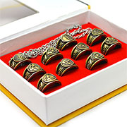 Uchiha Sharingan Bronze Rings Boxset