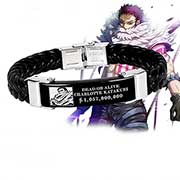 One Piece Titanium Leather Bracelet