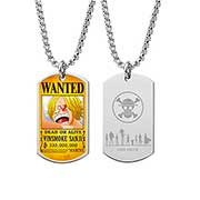 One Piece Titaninum Color Plate Necklace